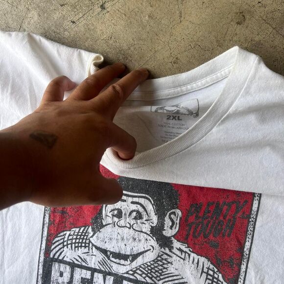 Ben Davis White Monkey tee Mens size XXL - Picture 2 of 3